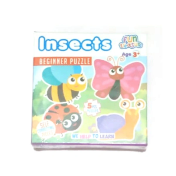 Fun Treasure Beginner Puzzle - Insects For Age 3+ - 0