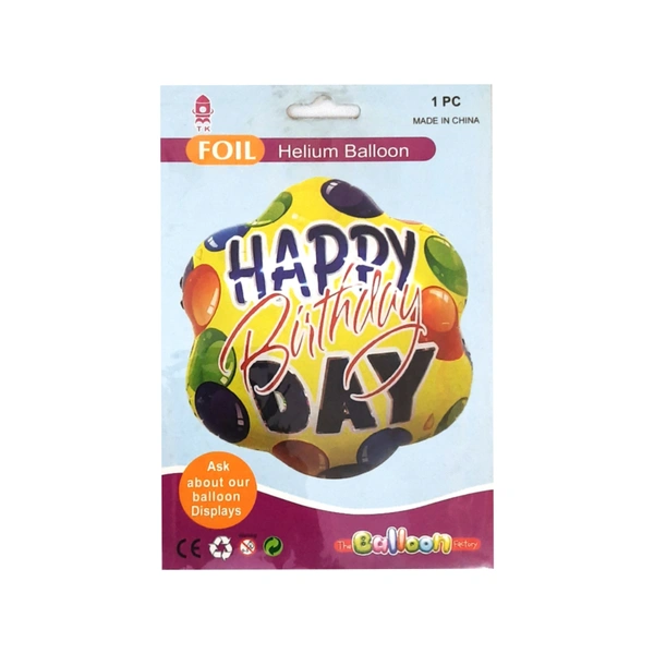 Happy Birthday Foil Balloon  (Random Color and Design) - All Colours and Designs are attractive - 0