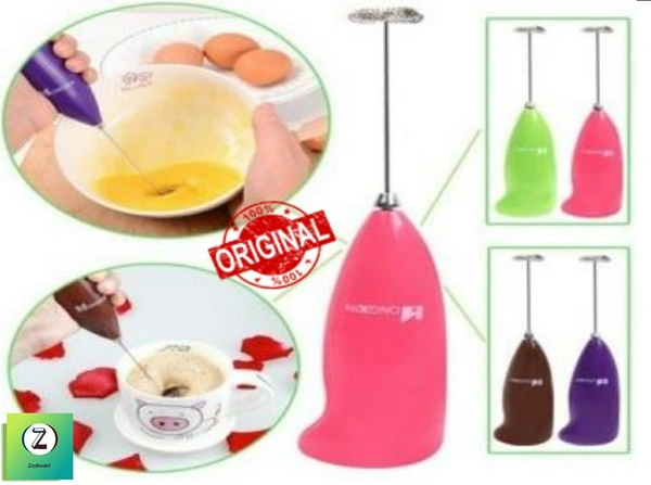 Hongxin Drink Milk Coffee Hand Whisk Mixer, Electric Egg Beater, Frother Foamer Coffee Maker Mini Blender(Assorted  Colour) - 0