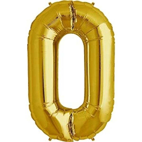 Party Time Balloon / Birthday Party Foil Balloon Number - 0 (Fills With Air) - 0