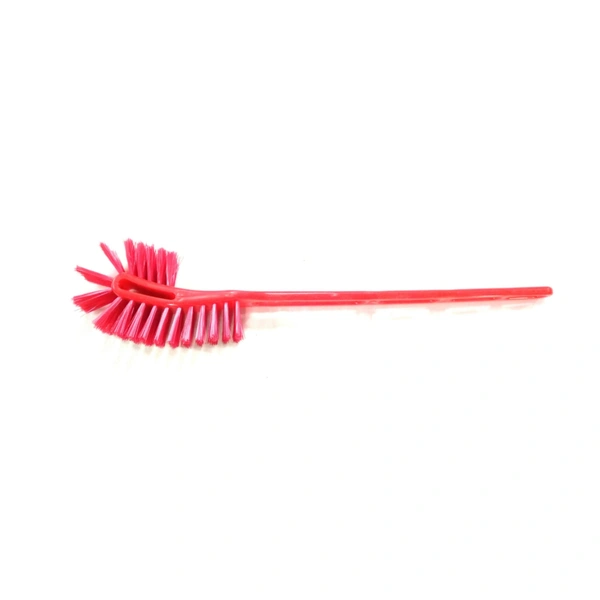 Plastic Double Hockey Toilet Brush - 1 Piece - Random Colour - 150