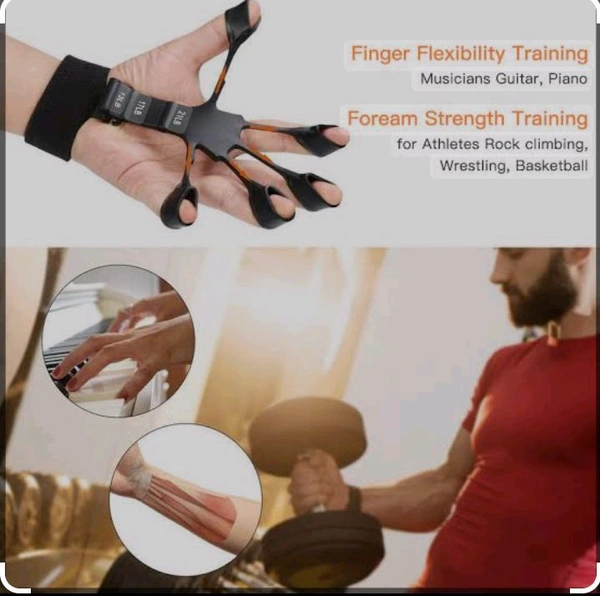Gripster Finger Grip Strengthener - Adjustable Hand Exerciser for Forearm & Wrist - Pain Relief for Arthritis & Carpal Tunnel - 2023  - Black, 4cm