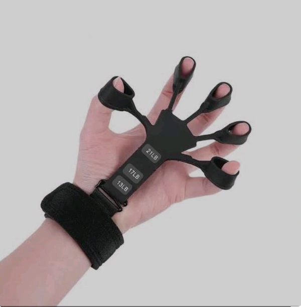 Gripster Finger Grip Strengthener - Adjustable Hand Exerciser for Forearm & Wrist - Pain Relief for Arthritis & Carpal Tunnel - 2023  - Black, 4cm