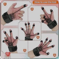 Gripster Finger Grip Strengthener - Adjustable Hand Exerciser for Forearm & Wrist - Pain Relief for Arthritis & Carpal Tunnel - 2023  - Black, 4cm