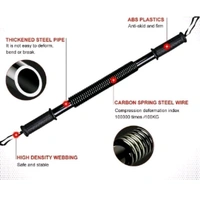 Power Twister Bar |20kg- Upper Body Exercise for Chest, Shoulder, Forearm, Bicep and Arm Strengthener | arm Exercise Equipment | arm Strength Equipment | Hand Gripper - Black, 60 Cm