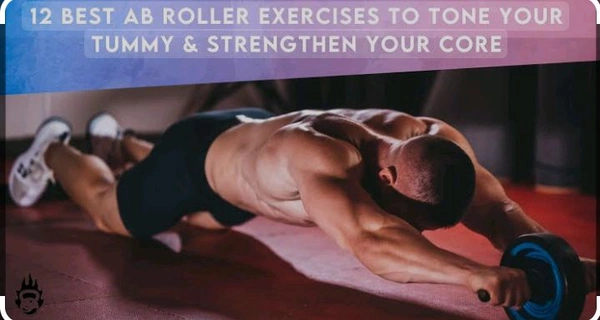 Ab Roller, SS Rod, Ab Wheel, Home Gym Equipment Abs Workouts Core Workouts for Men and Women (6MM Safe Knee Mat, Yellow) - Black, 19cm