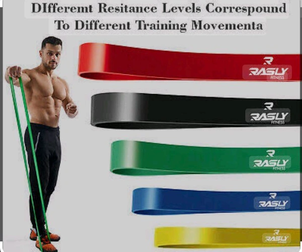 Resistance Bands Set for Men and Women, Pack of 5 Different Levels Elastic Band for Home Gym Long Exercise Workout – Great Fitness Equipment for Training, Yoga – Free Carrying Bag - Black, 70 Cm