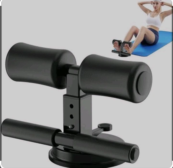 Sit-Up Bar With Foam Handle and Rubber Suction Seat Up Fitness Equipment Sit-ups and Push-ups Assistant Device For Weight Lose Gym Workout Abdominal Curl Exercise Work50%off - Black, 8 Centimeter