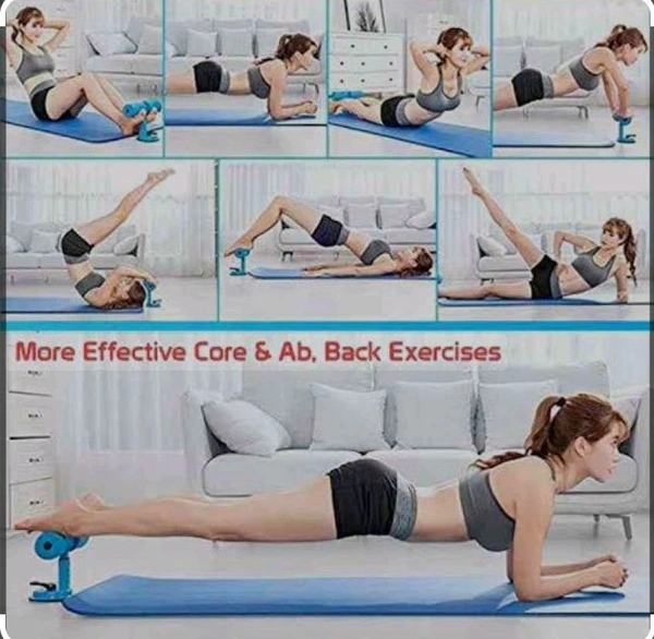 Sit-Up Bar With Foam Handle and Rubber Suction Seat Up Fitness Equipment Sit-ups and Push-ups Assistant Device For Weight Lose Gym Workout Abdominal Curl Exercise Work50%off - Black, 8 Centimeter