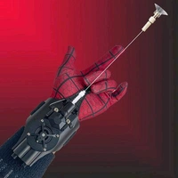 Spider Web Shooters Toy for Kids - Cool Spider Web Launcher Wrist Bracers - Fun Gift for Christmas Birthday, Electric Reel-in String Shooter - Real Silk Superhero Role-Play - Ideal for Men and Kids - Red, 8 Cm