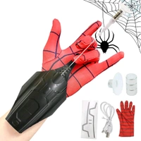 Spider Web Shooters Toy for Kids - Cool Spider Web Launcher Wrist Bracers - Fun Gift for Christmas Birthday, Electric Reel-in String Shooter - Real Silk Superhero Role-Play - Ideal for Men and Kids - Red, 8 Cm