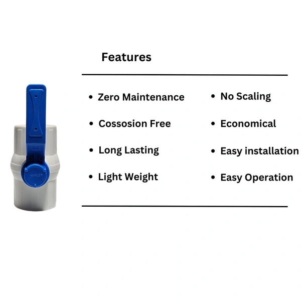 Kothari PP Ball Valve - 75MM - 2 1/2"Inch