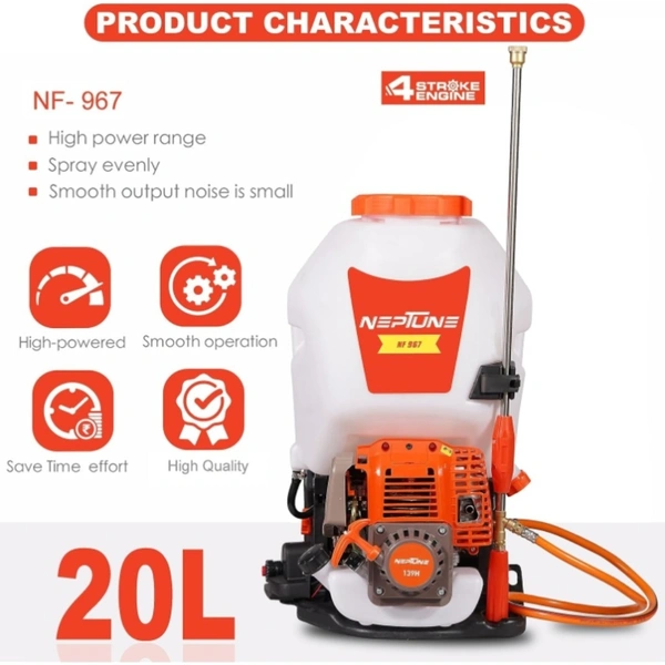 Neptune 139F 4Stroke Knapsack Power Sprayer with heavy brass pump (NF-967)