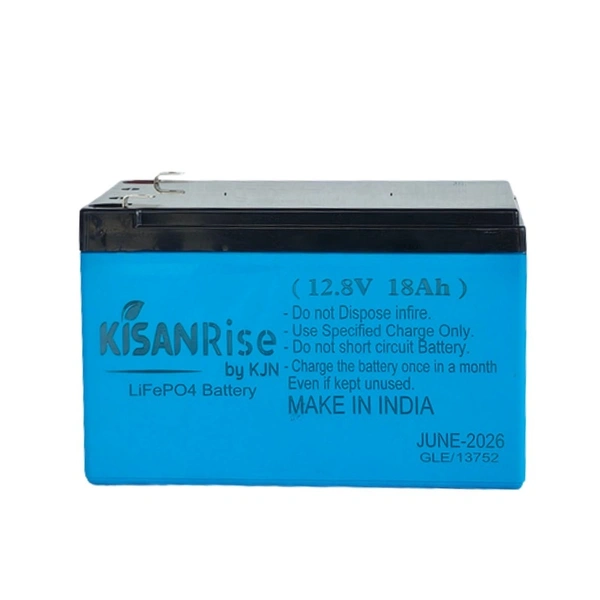 Kisan Rise LiFe PO4 12.8V 18Ah Double Battery for Battery Sprayers