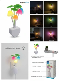 Green Plant  Musroom LED Night Lamp | Soft Ambient Lighting | Decorative & Energy-Efficient