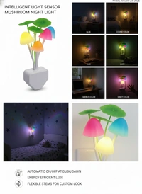 Green Plant  Musroom LED Night Lamp | Soft Ambient Lighting | Decorative & Energy-Efficient