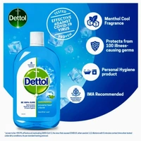 Dettol Multi Use Antiseptic Liquid - Blue, 500 ml , Menthol