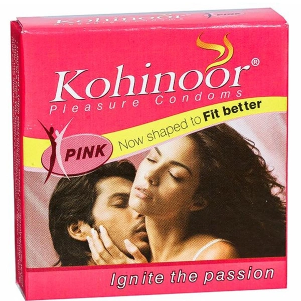 Kohinoor Pink Condom (3 Pack)  - pink, plan