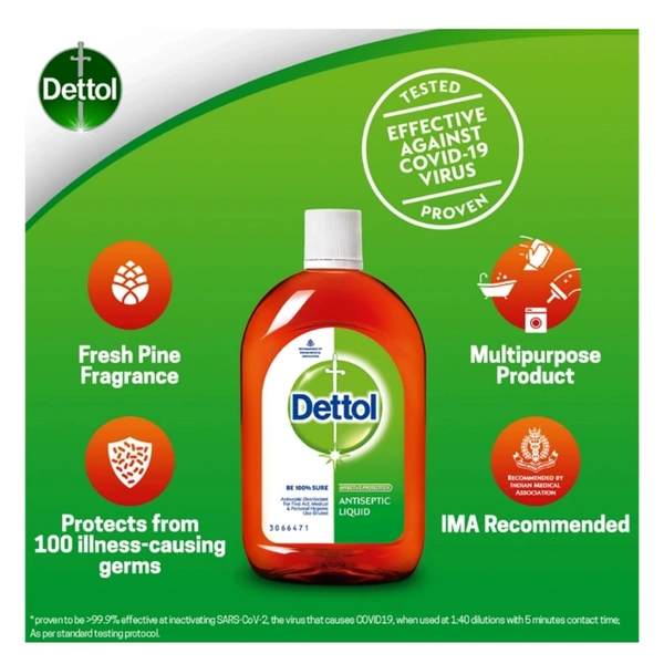 Dettol Antiseptic Liquid 550ml - 550ml, plan 