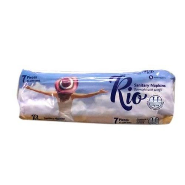 Rio Sanitary Pads Regular 7 pieces  - plastic, Regular, Disposable