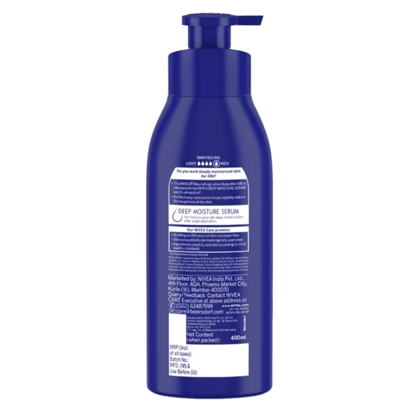 Hindustan Unilever Nivea Body Moisturizing Body Lotion 400 Ml - Blue, 400 ml