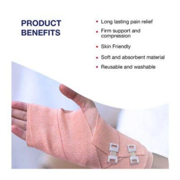 Handplast Cotton Crepe Bandage 10CM*4 M - 10 cm