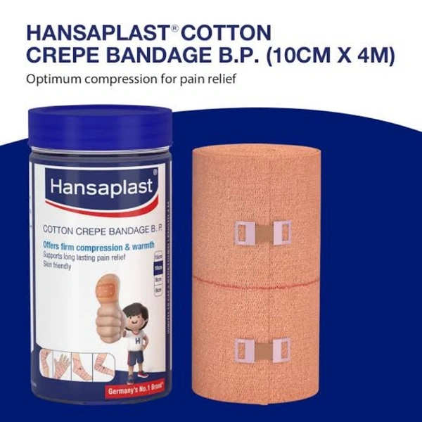 Handplast Cotton Crepe Bandage 10CM*4 M - 10 cm
