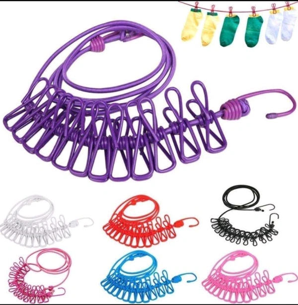 Elastic Cloth Rope (12 Clips)