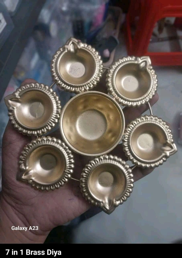 7 In 1 Brass Diya