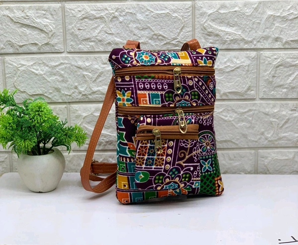 Ikkat Design sling Bag For Women And Girls