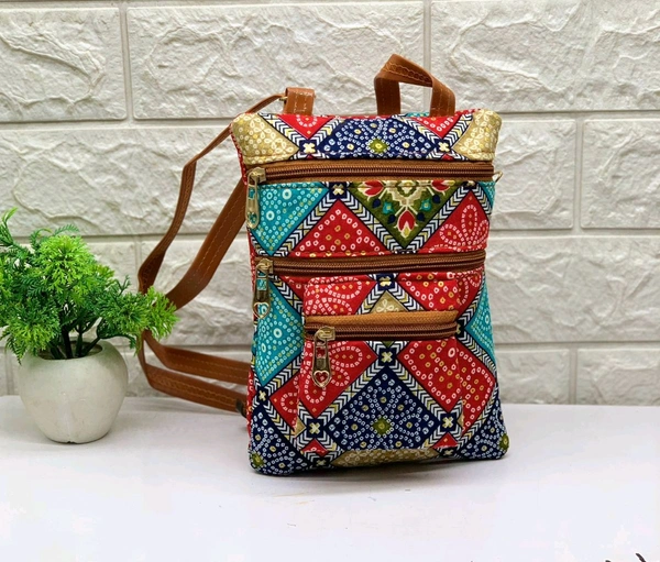 Ikkat Design sling Bag For Women And Girls