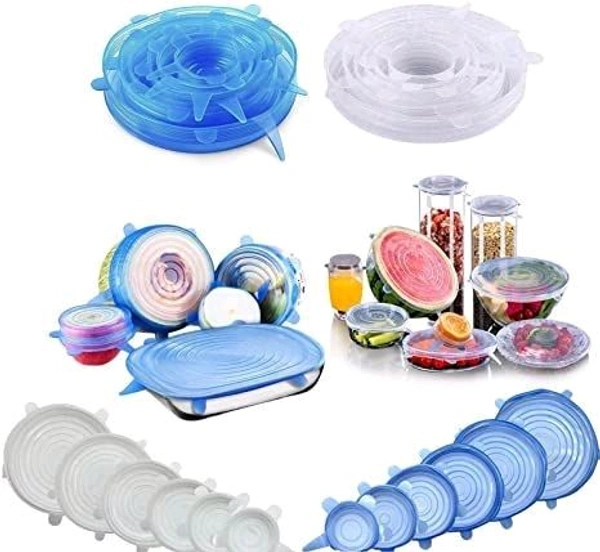 6 Pcs Silicon Lids Set