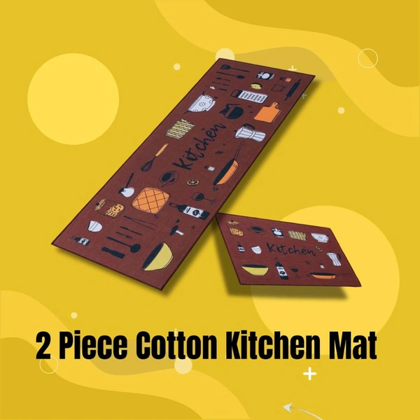 2 Piece Cotton Kitchen Mat
