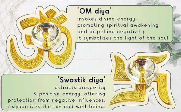OM & SWASTIK DIYA COMBO SET