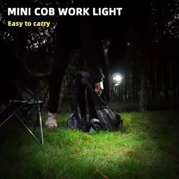 COB Keychain Rechargeable Light - Black