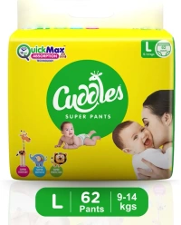 Cuddles - Super Pants Pant Style Diaper (62 Pieces) - L