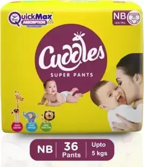 Cuddles - Super Pants Pant Style Diaper (36 Pieces) - NB