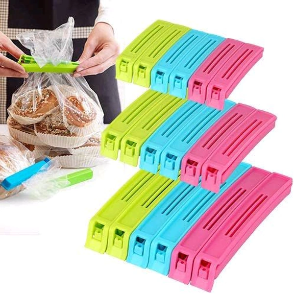 Packet Sealing Clips 3 Sizes X 6 (18 Pcs)