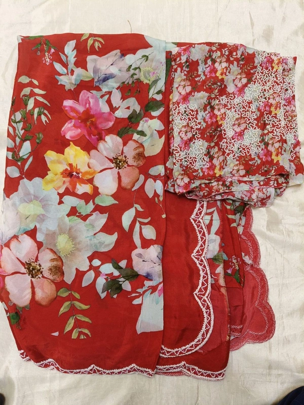pure chinnon work - Red