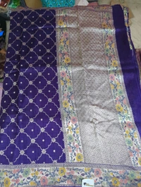 tusser georgette - Pigment Indigo