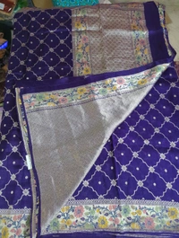 tusser georgette - Pigment Indigo