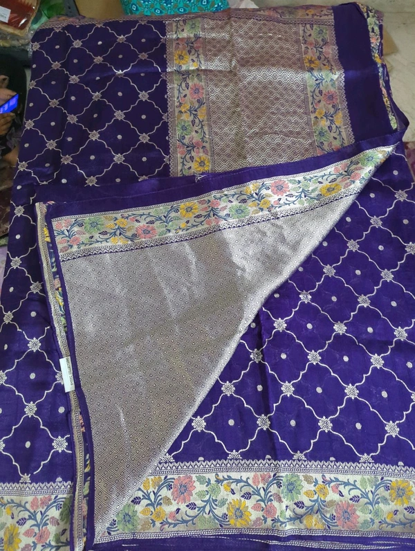 tusser georgette - Pigment Indigo