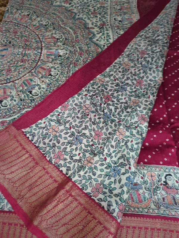Pure Chanderi Digital  - Black 20