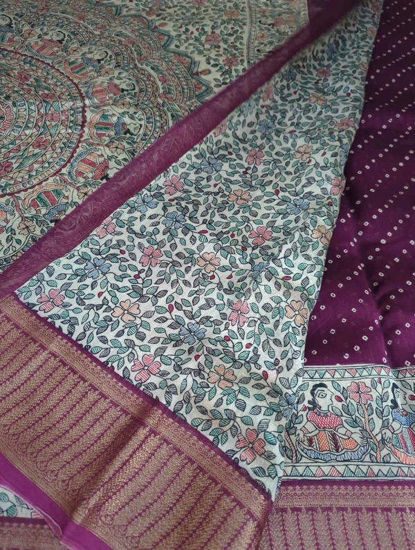 Pure Chanderi Digital  - Black 21