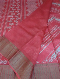 Pure Chanderi Digital  - Wild Watermelon 22