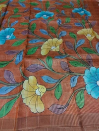 Pure Handloom Tusser  - green