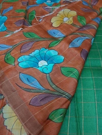 Pure Handloom Tusser  - green