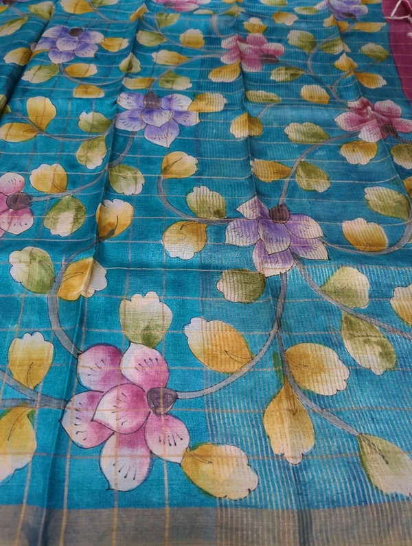 Pure Handloom Tusser  - Purple Pizzazz
