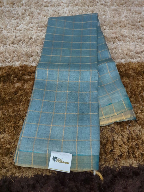 Pure Handloom Tusser  - Sea Nymph