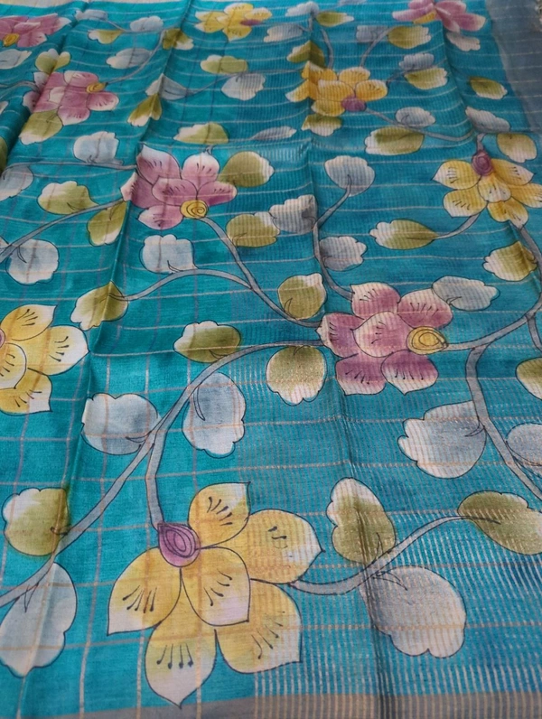 Pure Handloom Tusser  - Sea Nymph